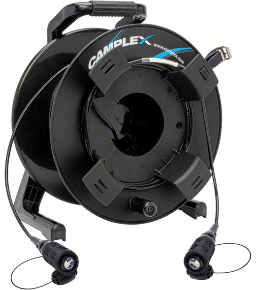 Camplex CMX-X1Q02SR0250 QPC QMini HMA Compatible 2-Fiber Single Mode Expanded Beam Fiber Cable on Reel - 250 Foot | American Cable Assemblies