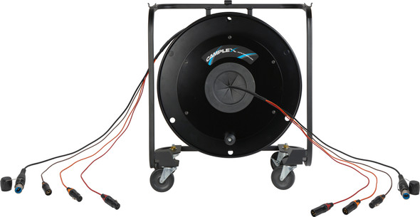 Camplex HF-ENGOC2-0500 opticalCON DUO & 3-Channel XLR Audio ENG Tactical Hybrid Reel - 500 Foot | American Cable Assemblies