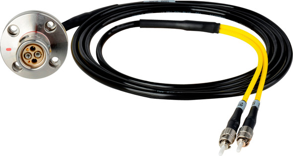 Camplex HF-FMWST-BO-006 LEMO FMW to Dual ST In-Line Fiber Optic Breakout Cable - 6 Foot | American Cable Assemblies