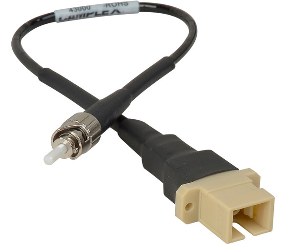 Camplex HF-M1-SCF-STM SC Female to ST Male OM1 Multimode Fiber Tactical Adapter Cable- 8 Inch | American Cable Assemblies