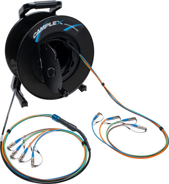 Camplex HF-TRP04ST 4-Channel ST Single Mode Fiber Tactical Cable Reel with  Protective Pulling Sleeve - www.