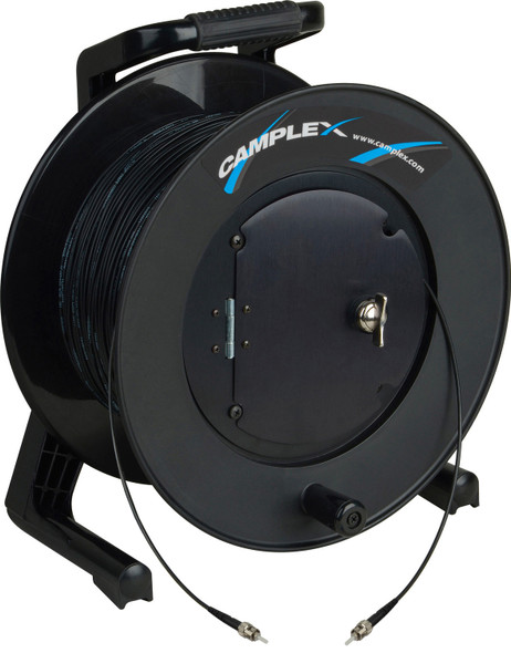 Camplex HF-TR1M3-ST-1000 TAC1 Simplex 1-Channel OM3 Multimode ST Fiber Optic Tactical Cable Reel - 1000 Foot | American Cable Assemblies