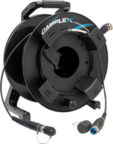 Camplex HF-TROC2NOM-0100 Neutrik opticalCON DUO to DRAGONFLY Male SMPTE 311M SM Fiber Optic Cable Reel - 100 Foot | American Cable Assemblies