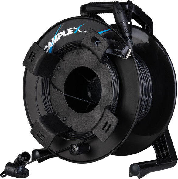 Camplex HF-TROCL2S-0100 opticalCON DUO LITE Single Mode Fiber Optic Tactical Cable Reel - 100 Foot | American Cable Assemblies