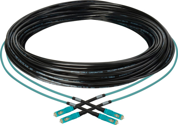 Camplex HF-TS02SCM3-0150 2-Channel OM3 Multimode SC to SC Fiber Optic Tactical Cable - 150 Foot | American Cable Assemblies