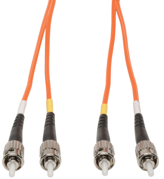 Camplex MMD62-ST-ST-001 Premium Bend Tolerant Fiber Patch Cable OM1 Multimode Duplex ST to ST - Orange - 1 Meter | American Cable Assemblies