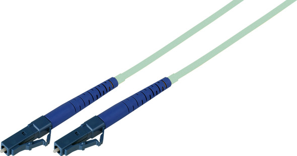 Camplex MMS50-LC-LC-006 Premium Bend Tolerant Fiber Patch Cable OM3 Multimode Simplex LC to LC - Aqua - 6 Meter | American Cable Assemblies