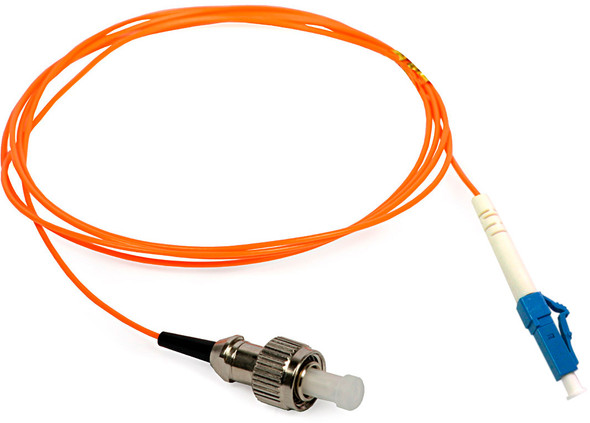 Camplex MMS62-ST-LC-001 Premium Bend Tolerant Fiber Patch Cable OM1 Multimode Simplex ST to LC - Orange - 1 Meter | American Cable Assemblies