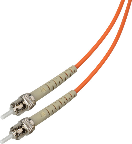 Camplex MMS62-ST-ST-001 Premium Bend Tolerant Fiber Patch Cable OM1 Multimode Simplex ST to ST - Orange - 1 Meter | American Cable Assemblies