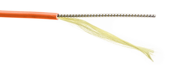 Camplex MMXD62-ST-ST OM1 Bend Tolerant Multimode Duplex ST to ST Armored Fiber Patch Cable - Orange