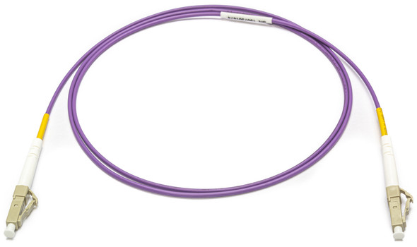 Camplex MMXSM4-LC-LC-001 OM4 Bend Tolerant Multimode Simplex LC to LC Armored Fiber Patch Cable - Purple - 1 Meter | American Cable Assemblies