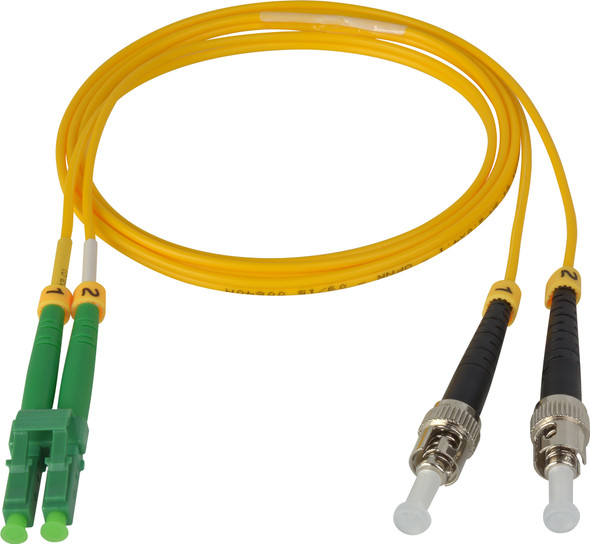 Camplex SMD9-ALC-ST APC LC to UPC ST Premium Bend Tolerant Single Mode Duplex Fiber Patch Cable - Yellow