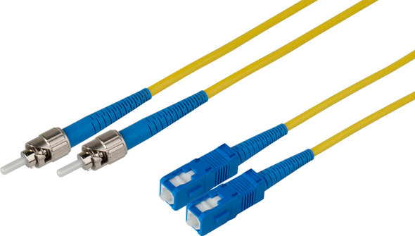 Camplex SMD9-ST-SC-001 Premium Bend Tolerant Fiber Patch Cable Single Mode Duplex ST to SC - Yellow - 1 Meter | American Cable Assemblies