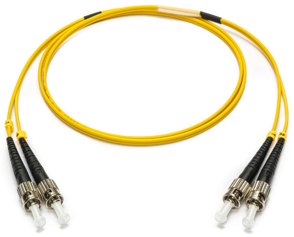 Camplex SMXD9-ST-ST-100 Premium Bend Tolerant Armored Fiber Patch Cable Single Mode Duplex ST to ST - Yellow- 100 Meter | American Cable Assemblies