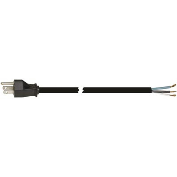 Orion Fans 24130-67-01 Cord, Power, 5-15P Plug, Wire Leads, 3 Cond SJT Cbl, 6'7", 14 AWG, Black | American Cable Assemblies