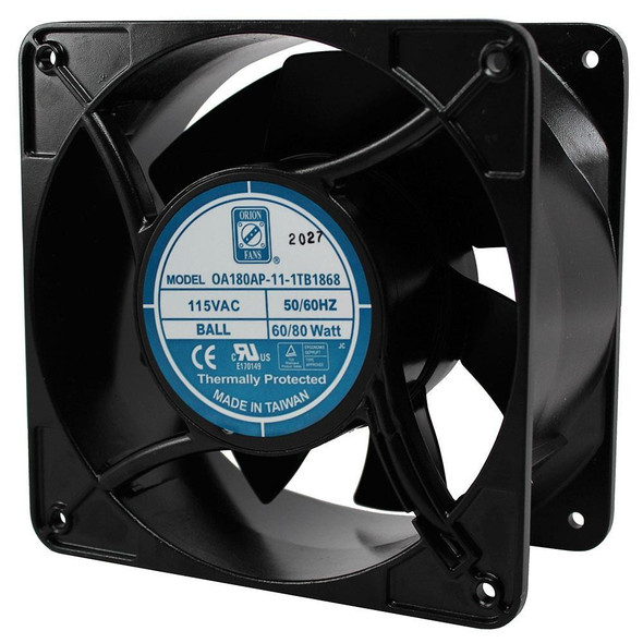 Orion Fans OA180AP-11-1TB1868 AC Fan, 115V 176 x 176 x 89mm, Metal, IP68, 380 CFM, TERMINALS | American Cable Assemblies