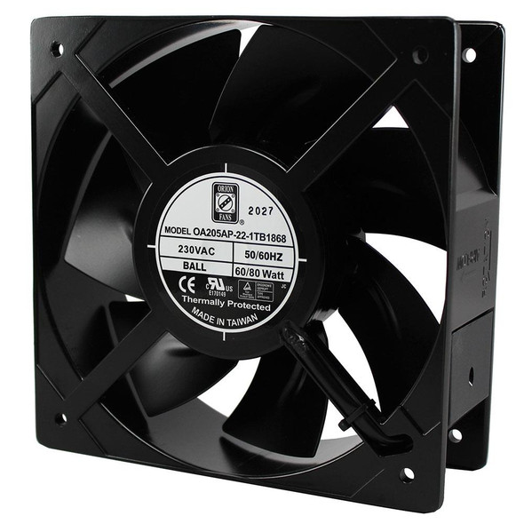 Orion Fans OA205AP-22-1TB1868 AC Fan, 230V 205 x 205 x 72mm, Metal, IP68, 590 CFM, TERMINALS | American Cable Assemblies