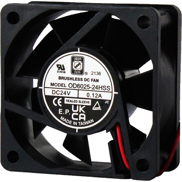 Orion Fans OD6025-12MBXE DC Fan, 12V, 60 x 60 x 25mm, XE Series | American Cable Assemblies