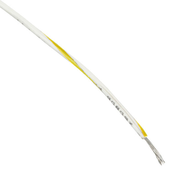 Alpha Wire 1853 WY001 Hookup Strnd 26Awg Wht/Yel 1000' | American Cable Assemblies