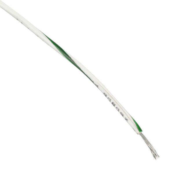 Alpha Wire 7054 WG001 Hookup Strnd 24Awg Wht/Grn 1000' | American Cable Assemblies