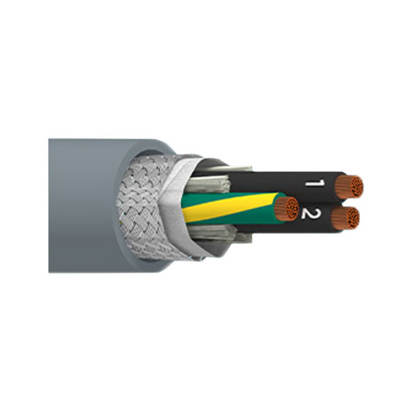 Alpha Wire 901203CY SL001 Cable 3Con 12Awg Slate Shld Feet | American Cable Assemblies