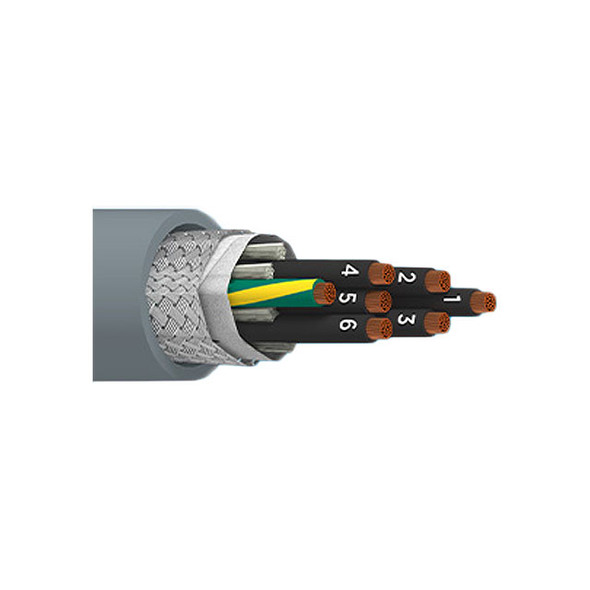 Alpha Wire 901607CY SL001 Cable 7Con 16Awg Slate Shld Feet | American Cable Assemblies