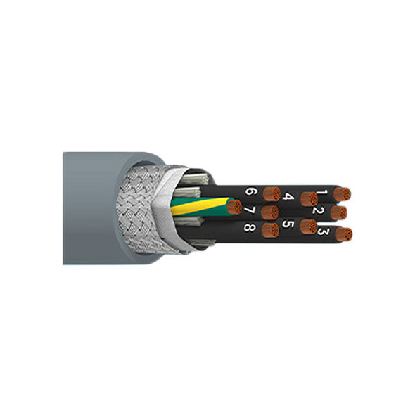 Alpha Wire 901409CY SL001 Cable 9Con 14Awg Slate Shld Feet | American Cable Assemblies