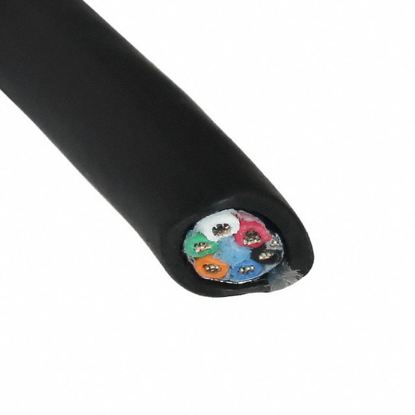 Alpha Wire 45386 BK005 Cable 6Cond 18Awg Blk Shld 100' | American Cable Assemblies