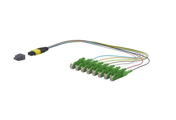 Metz Connect 151P48MMA003A OpDAT Ader-Fanout MTP-M/8xE2000-S APC OS2 0.3 m | American Cable Assemblies