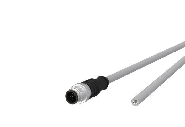 Metz Connect  M12 Sensor/actuator cable, A-coded,
M12 plug straight - free line end,
unshielded, 5-pole, PVC | American Cable Assemblies
