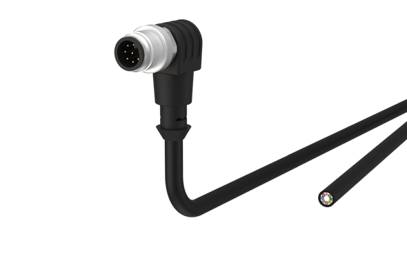 Metz Connect 142MEAD0XXX M12 Sensor/actuator cable, A-coded, X.X m,
M12 plug angled - free line end,
unshielded, 8-pole, PUR | American Cable Assemblies