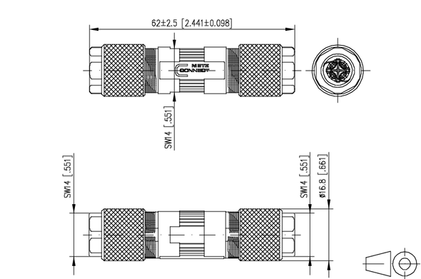 Metz Connect 130863-02-E. Cable connector class FA