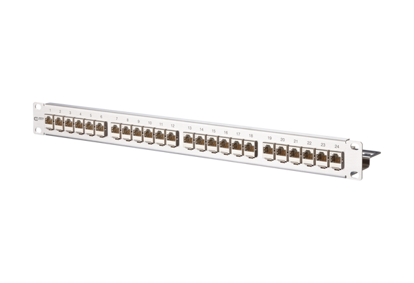 Metz Connect 130921-E E-DAT modul 24x8(8) 1RU patch panel Cat.6A, stainless steel | American Cable Assemblies