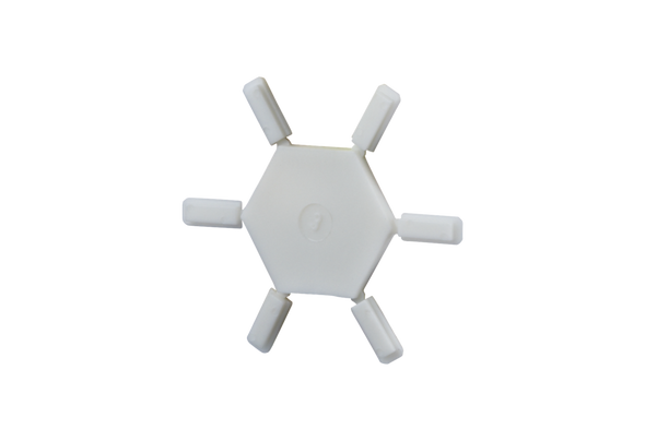 Metz Connect 700025-01-9 Coding star white with a group of 6 coding pins | American Cable Assemblies