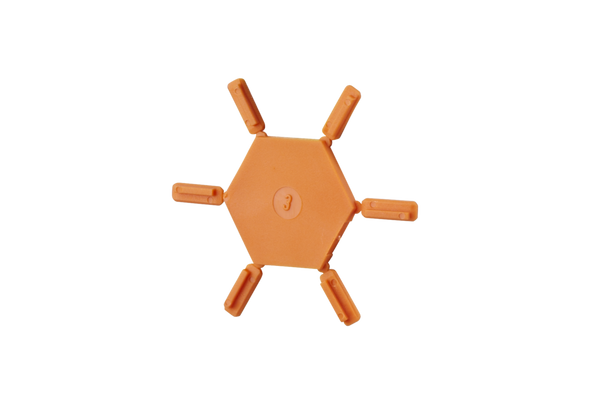 Metz Connect 720243-02-3 Coding star orange with a group of 6 coding pins | American Cable Assemblies