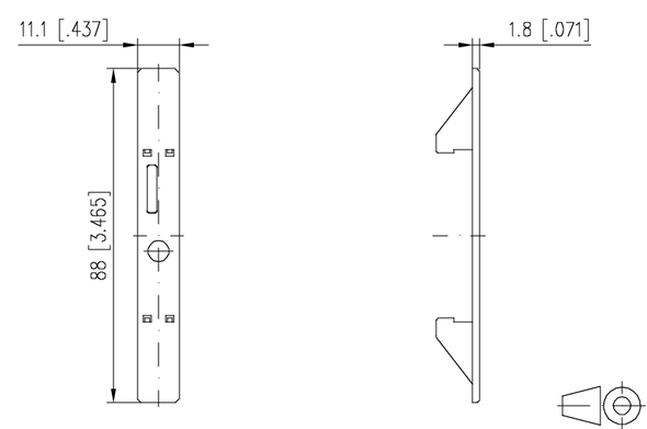 Metz Connect 110729. Labeling plate