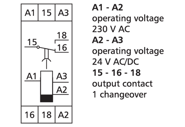 Metz Connect 110304412005. RKAk-E10, 230 V AC / 24 V AC/DC, 3-60 s