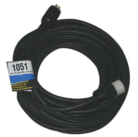 CEP EXTENSION CORD, 100 FT CORD, 10 AWG WIRE SIZE, 10/4, SOW, NEMA