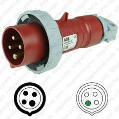 ABB Group ABB420P7W AC Plug IEC60309 420P7W Pin & Sleeve