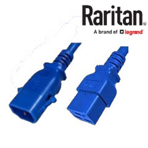 Raritan SecureLock SLC14C19-6FTK2-6PK IEC320 C14 Male Plug to C19 Connector 1.8 meters / 6 feet 15A/250V 14/3 SJT Blue - 6 Pack Locking Power Cords