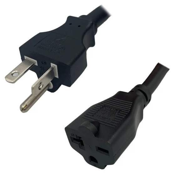 NEMA 6-20 Male Plug to 6-20 Connector 7.6 meters / 25 feet 20A/250V 12/3 SJT Black - Power Extension Cord