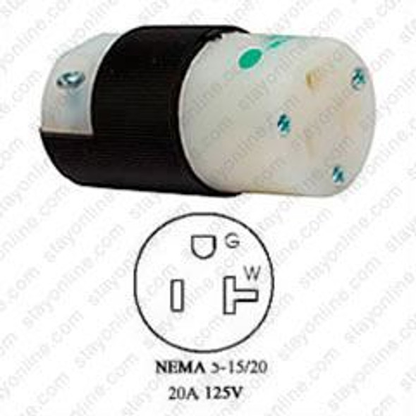 HUBBELL HBL8319C AC Connector NEMA 5-20 Female HG