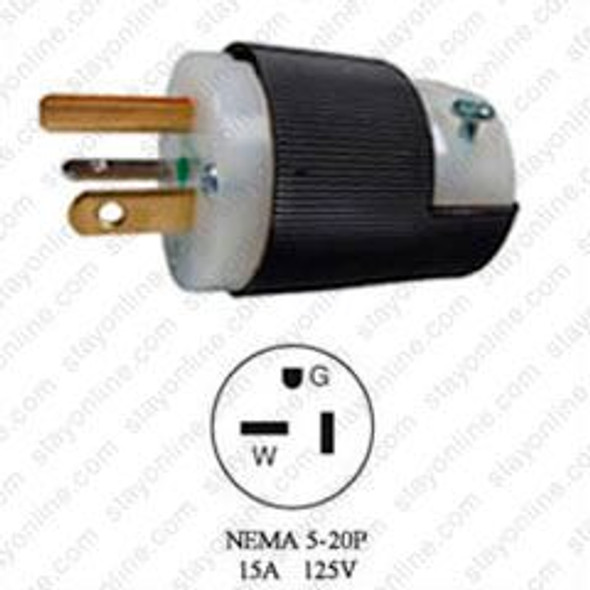 HUBBELL HBL8315C AC Plug NEMA 5-20 Male HG