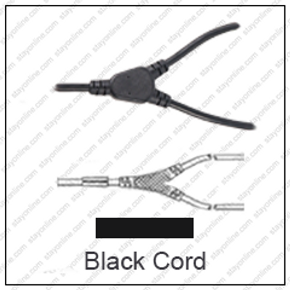 Cord Blunt/x2 Blunt Black 146 Inch 15A/250V 14/3 SJT 73 inch legs