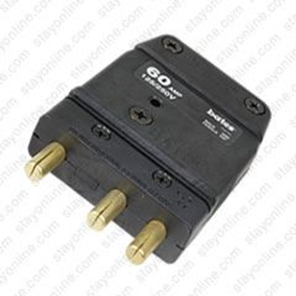 Bates AC Plug 60M Stage Pin Male 60 Amp 125 Volt - Black