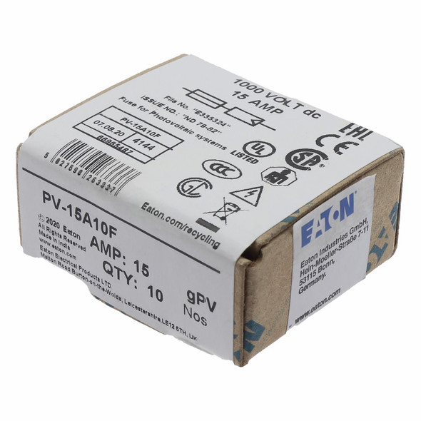 Bussmann PV-15A10F Photovoltaic Fuse Link