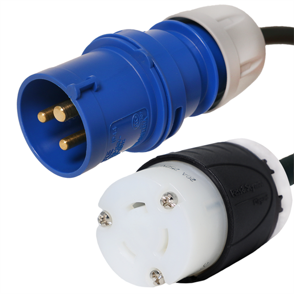Iron Box IBX-2745 316P6 to NEMA L6-20R Plug Adapter Power Cord | American Cable Assemblies