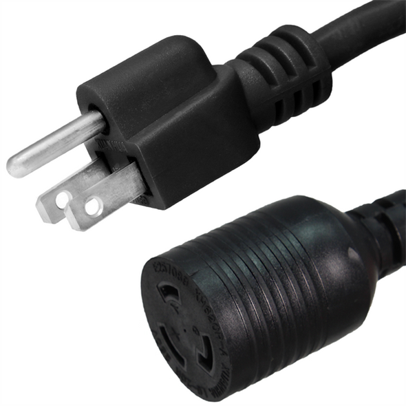Iron Box IBX-5503 5-15P to L5-20R Plug Adapter Power Cord | American Cable Assemblies
