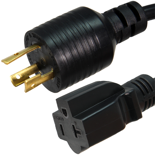 Iron Box IBX-4955 L5-20P to 5-20R Plug Adapter Power Cord | American Cable Assemblies