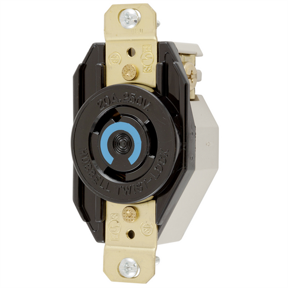 Iron Box HBL2320 Hubbell HBL2320 L6-20R Twist-Lock Receptacle | American Cable Assemblies